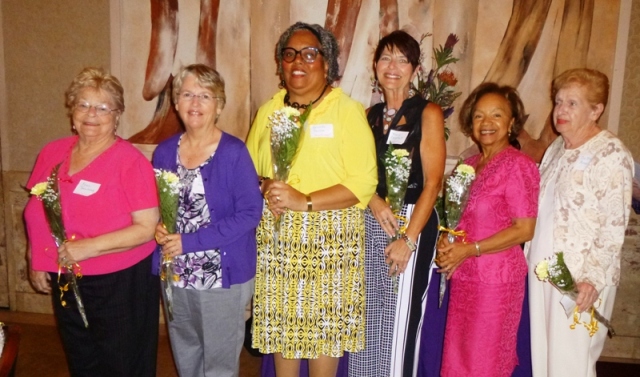 April 2014 Birthday Gals: Fran Jarolimek, Jan Ray, Brenda Person, Mary Campbell, Tina Littlejohn, Dottie Ansel